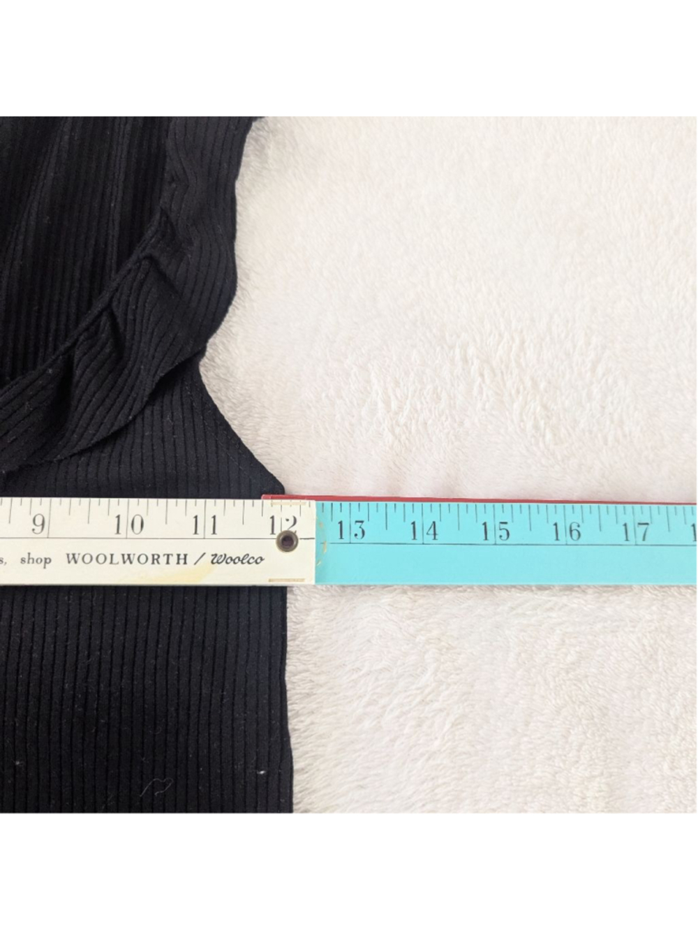 Reformation Black Ruffle Tank Top - XS - Picture 8 of 9